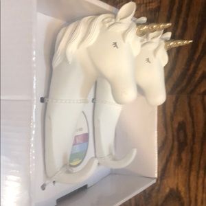 Unicorn resin wall hooks, NWT